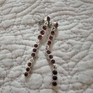 Purple Drop Earrings